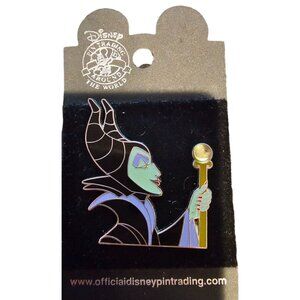 Disney Maleficent Holding Stone Staff Enamel Pin 1.75" Official Collectors Item